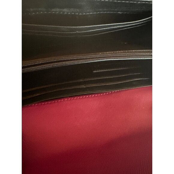 Rebecca Minkoff Magenta Crossbody Envelope Purse With Chain Strap & Multiple Com - Picture 4 of 5